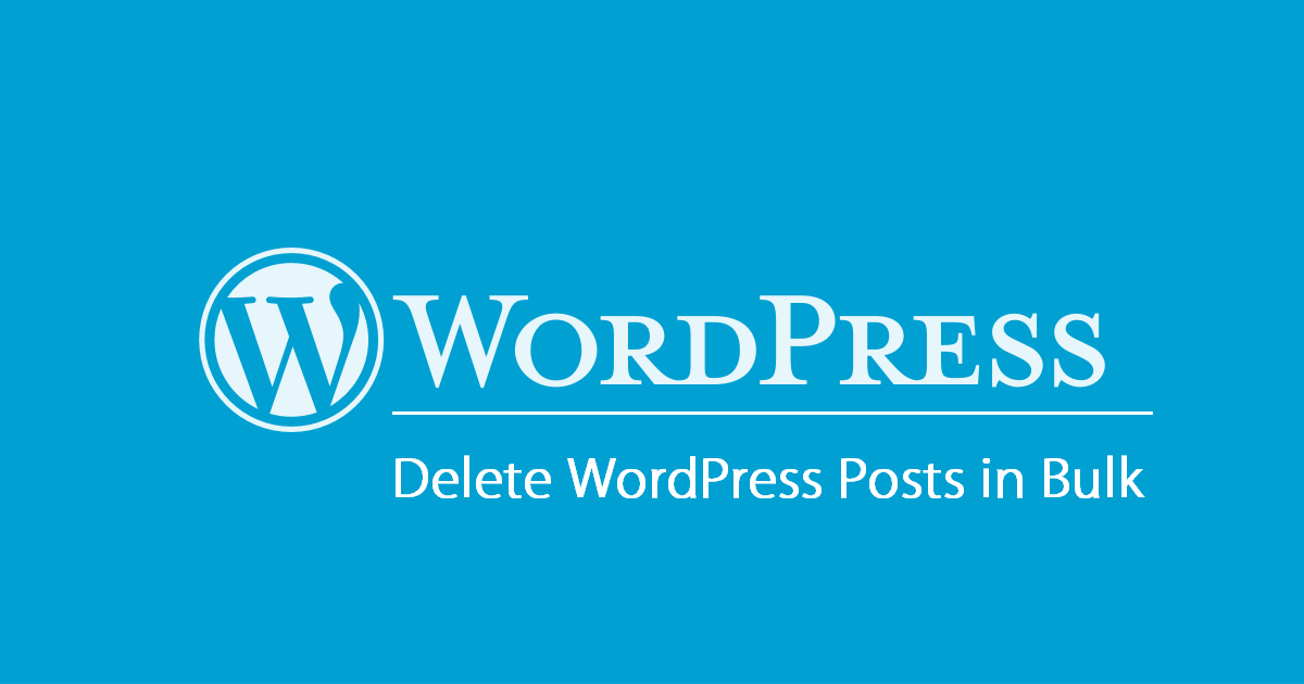 Wordpress posts batch delete