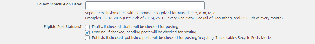 eligible posts for WordPress bulk schedule