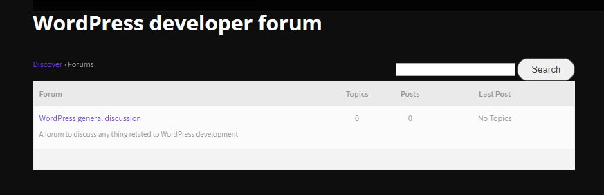 forum frontpage