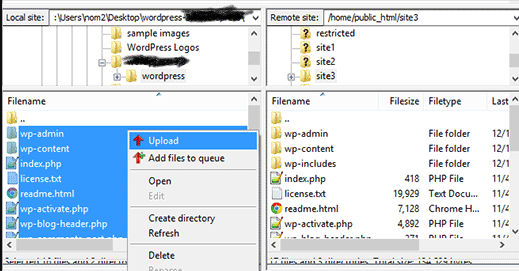 how to create a backup of your wordpress on ftp filezilla