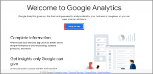 Google Analytics Account Set up