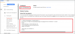 Get Google Analytic Set up Tracking Code